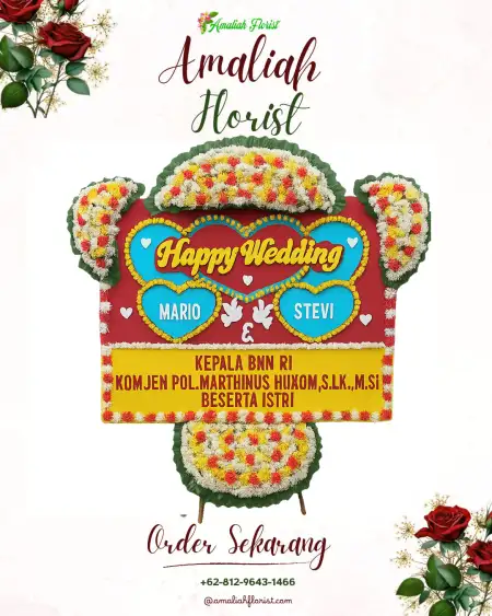 Papan Bunga Pernikahan Keresek
